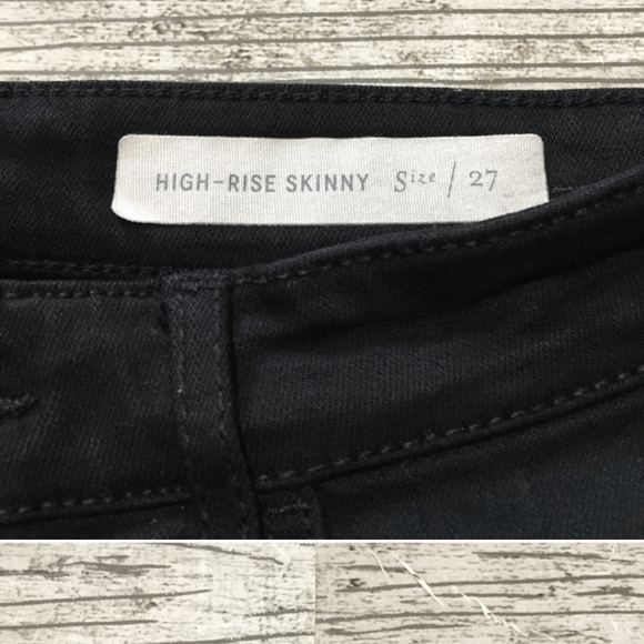Anthropologie Pilcro High Rise Skinny Jeans, Black, Size 27 - Picture 3 of 8